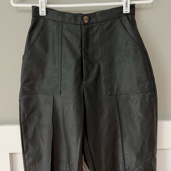 Princess Polly Faux Vegan Leather Encore Pants Black - Picture 8 of 8